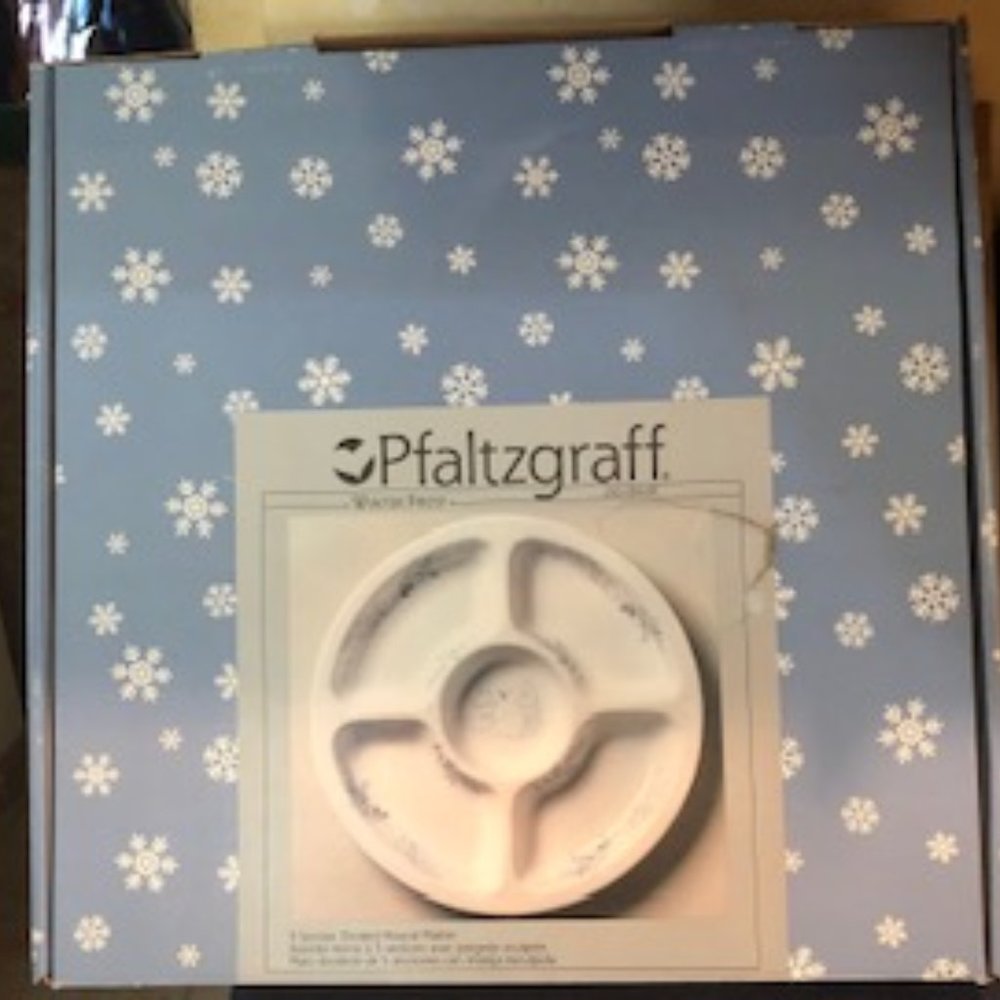 Pfaltzgraff Winter Frost 5 Sec. Divided Platter